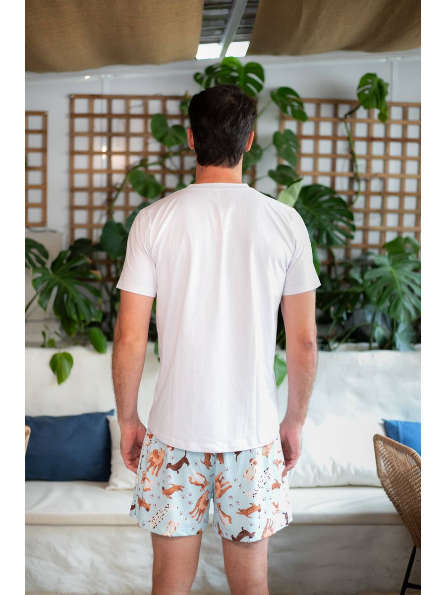 Pijama Masculino Curto Dogs