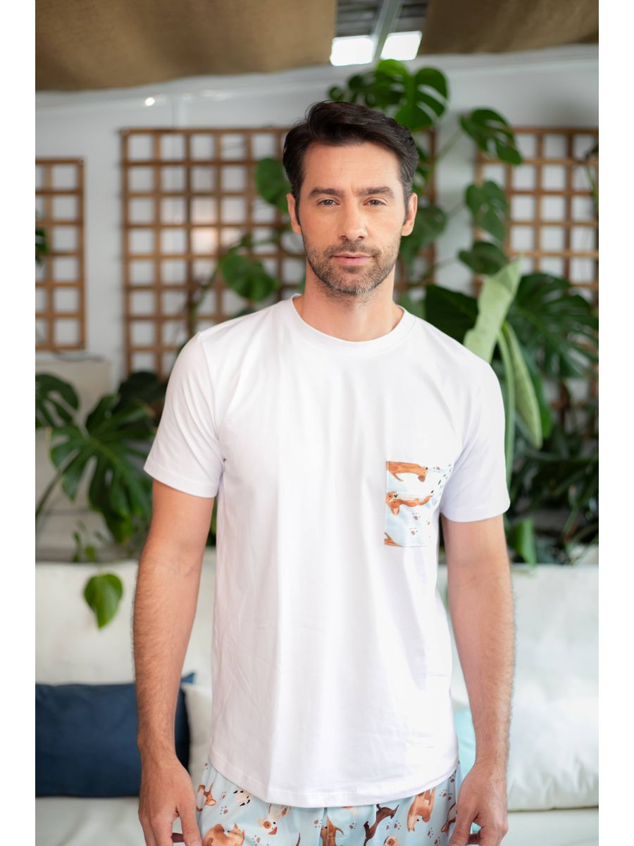 Pijama Masculino Curto Dogs