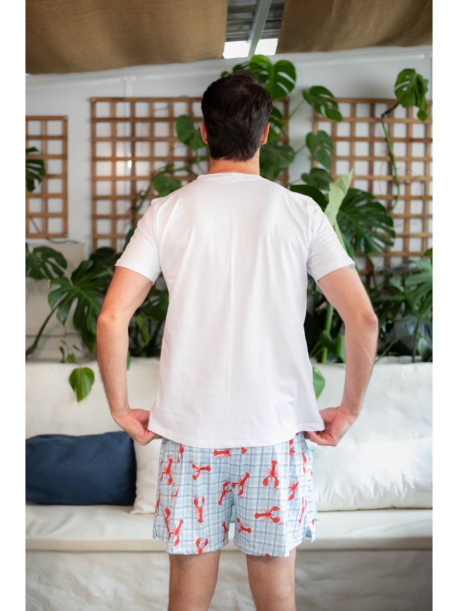 Pijama Masculino Curto Lagosta