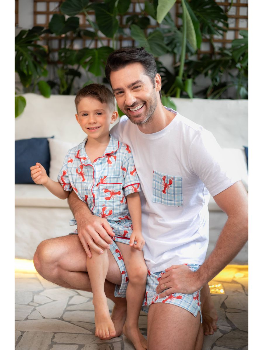 Pijama Masculino Curto Lagosta