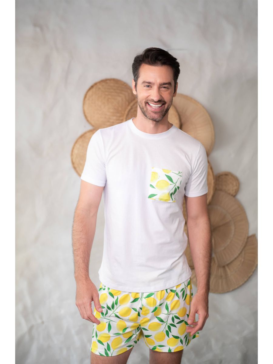 Pijama Masculino Curto Limão Siciliano
