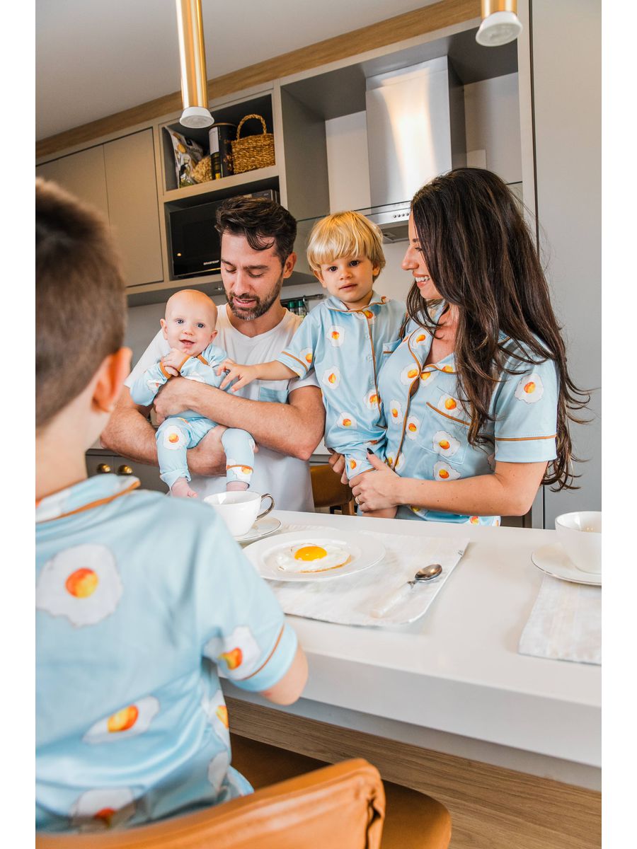 Pijama Masculino Curto Ovos