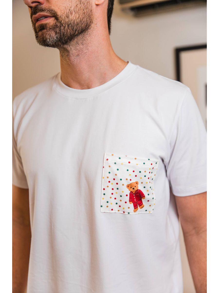 Pijama Masculino Curto Ursos Colorido