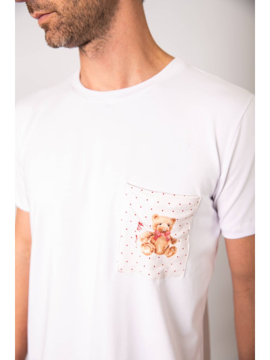 Pijama Masculino Curto Ursos Laços
