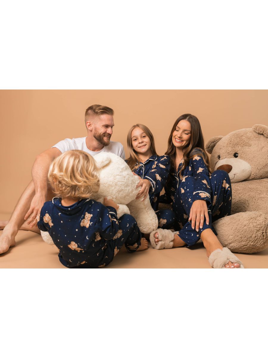 Pijama Masculino Curto Ursos Lua