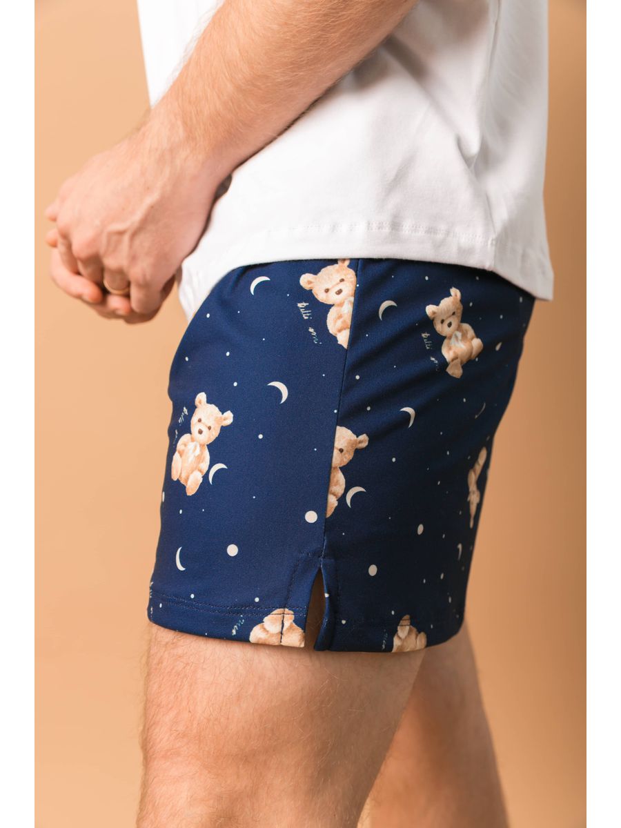 Pijama Masculino Curto Ursos Lua
