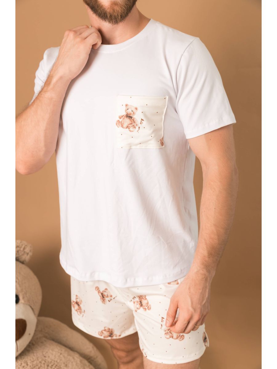 Pijama Masculino Curto Ursos Poás