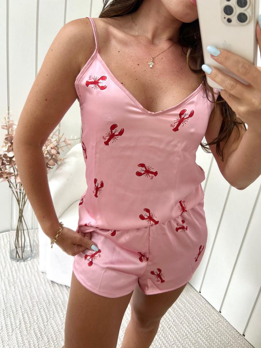 Short Doll Cetim Lagosta