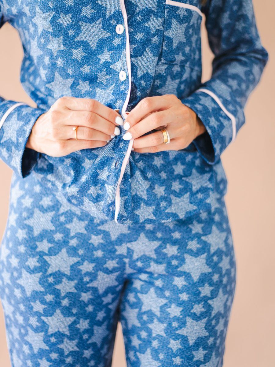 Pijama Feminino Americano Longo Aléxia Stars