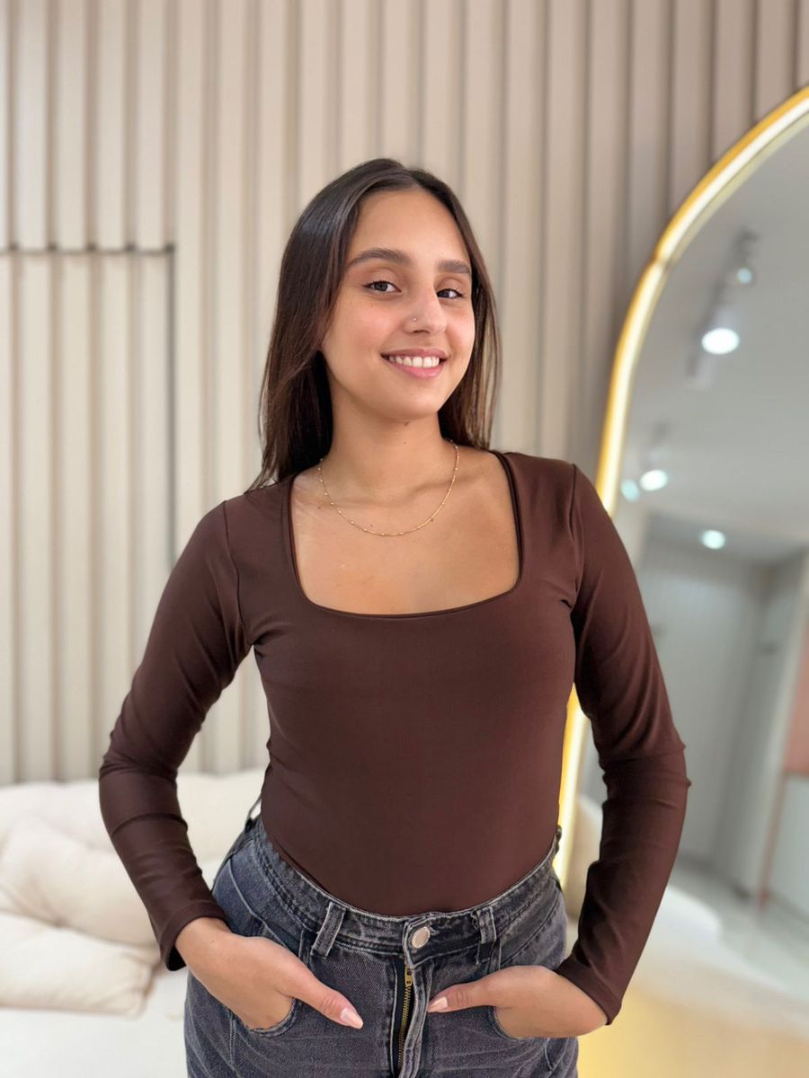 BODY SUPLEX DECOTE QUADRADO CAFE