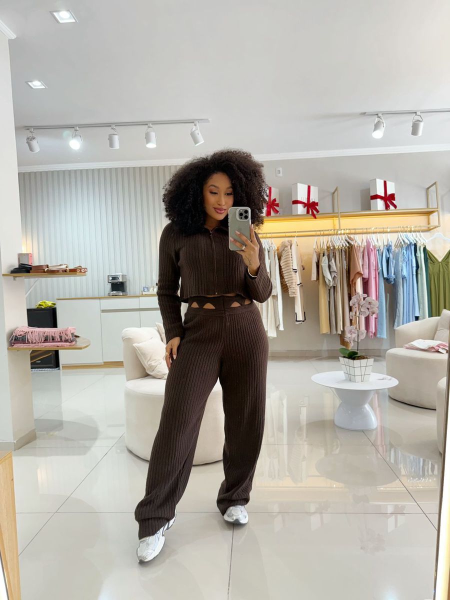 CONJUNTO ANELI MARROM