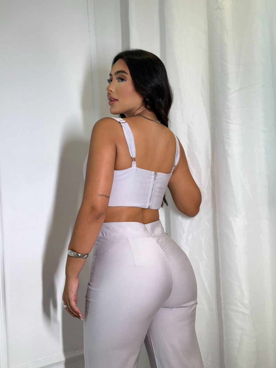 CONJUNTO - PEROLA CINZA