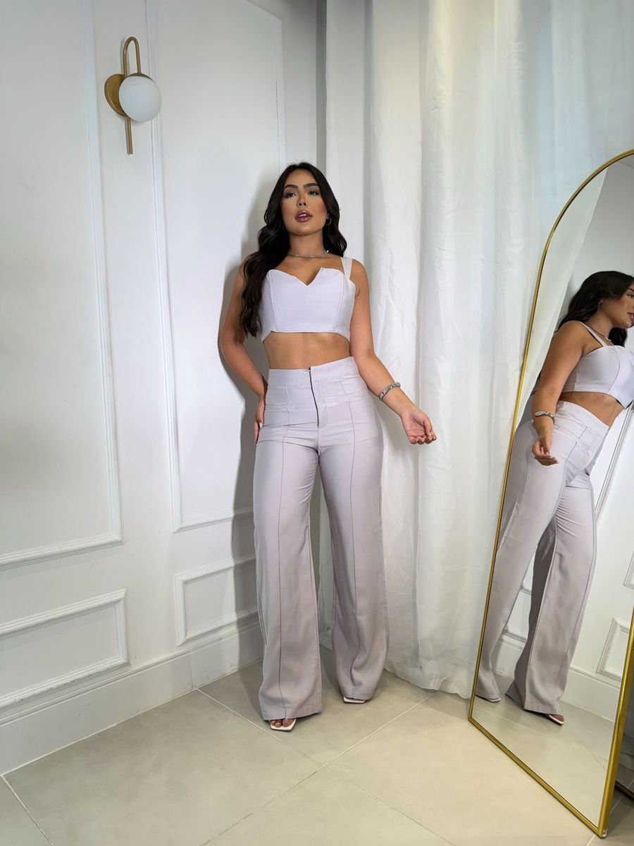 CONJUNTO - PEROLA CINZA