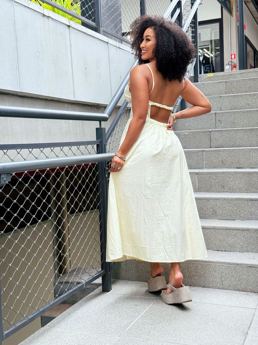 VESTIDO MELISA MANTEIGA