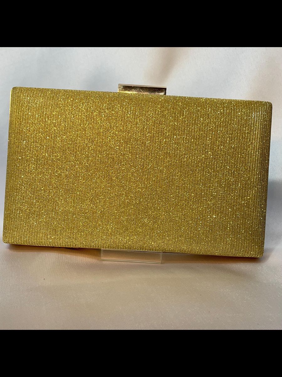 Bolsa Clutch Pequena De Festa, Elegância Para Casamento, Formatura E Balada Dourado