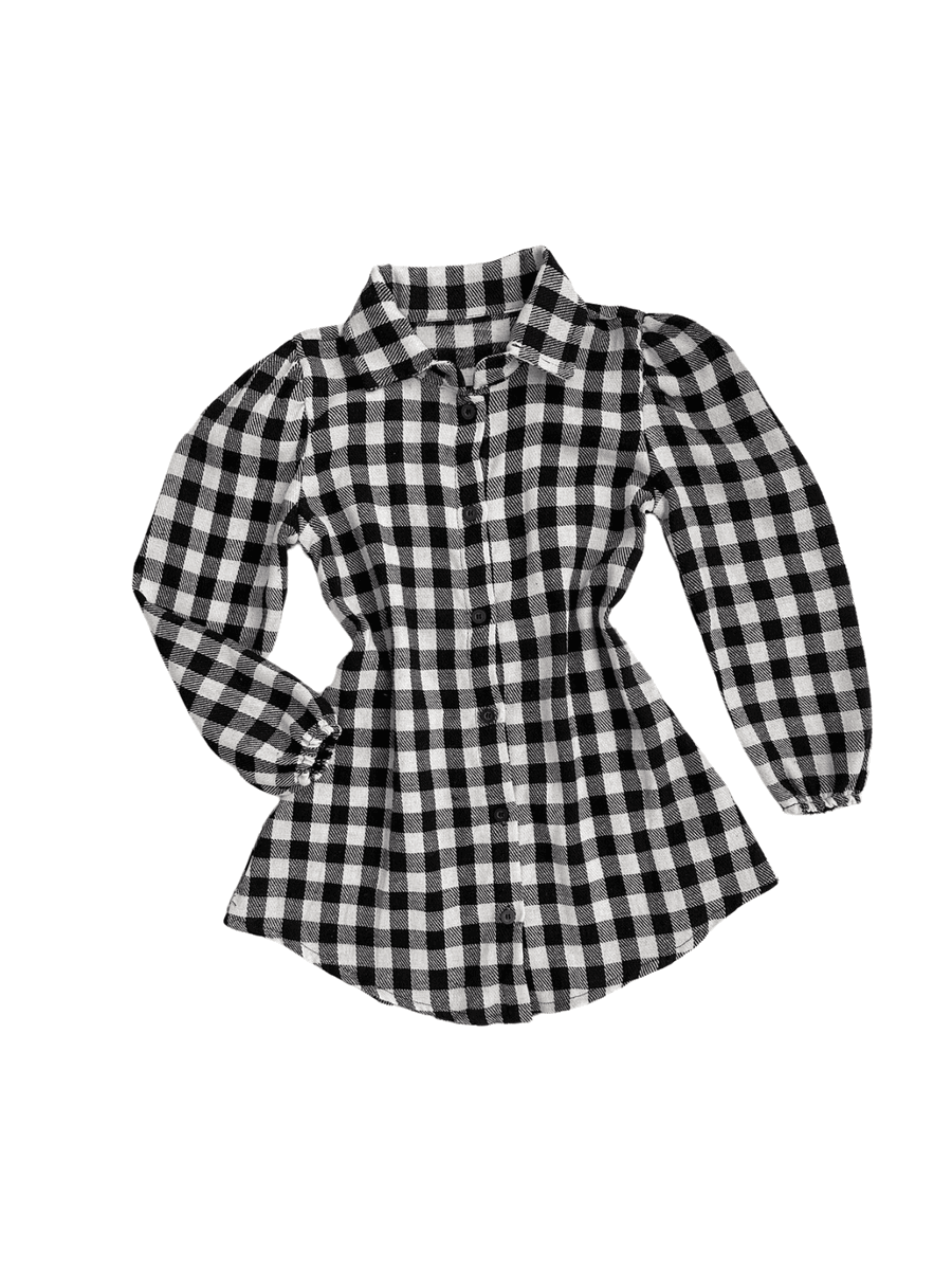 Chemise Xadrez Preta - Dondokinha Kids