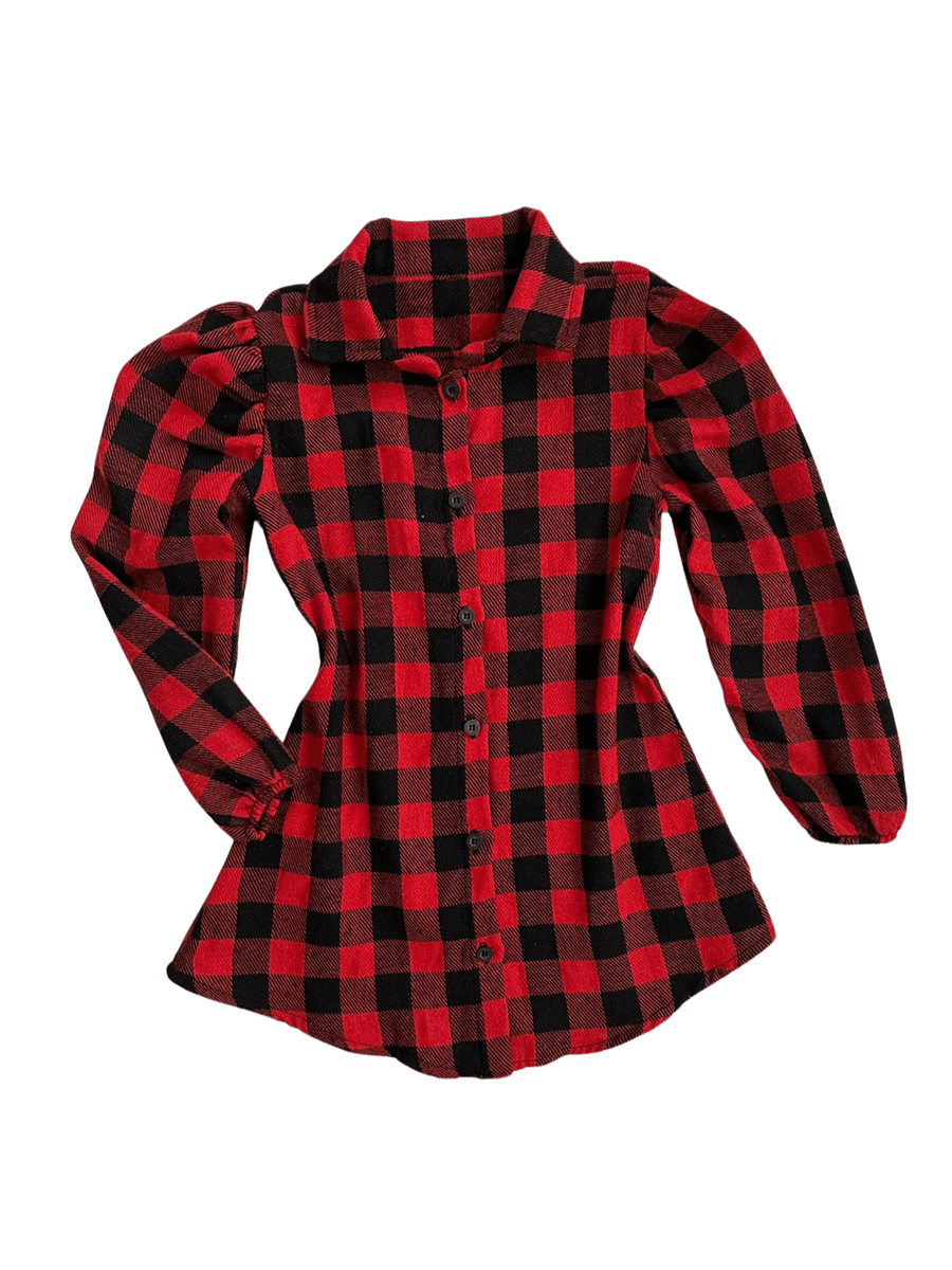 Chemise Xadrez Vermelha. - Dondokinha Kids