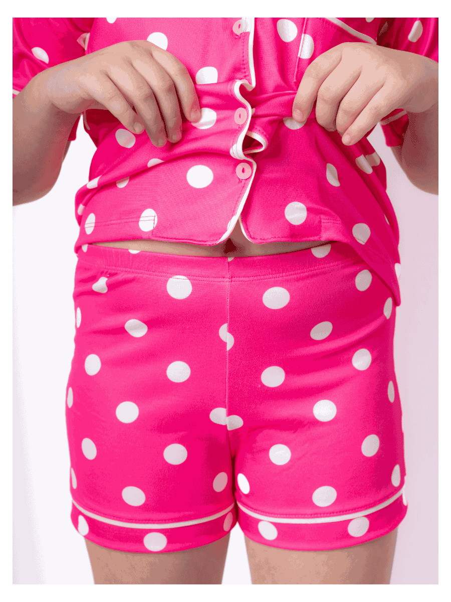 Pijama Infantil Americano Curto Pink Poás