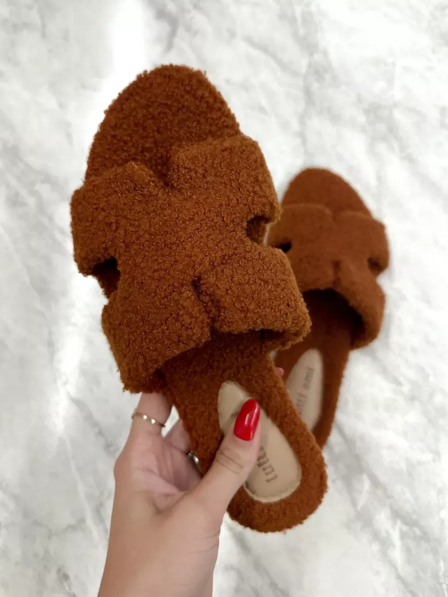 Chinelo Pantufa Sofih Castanho