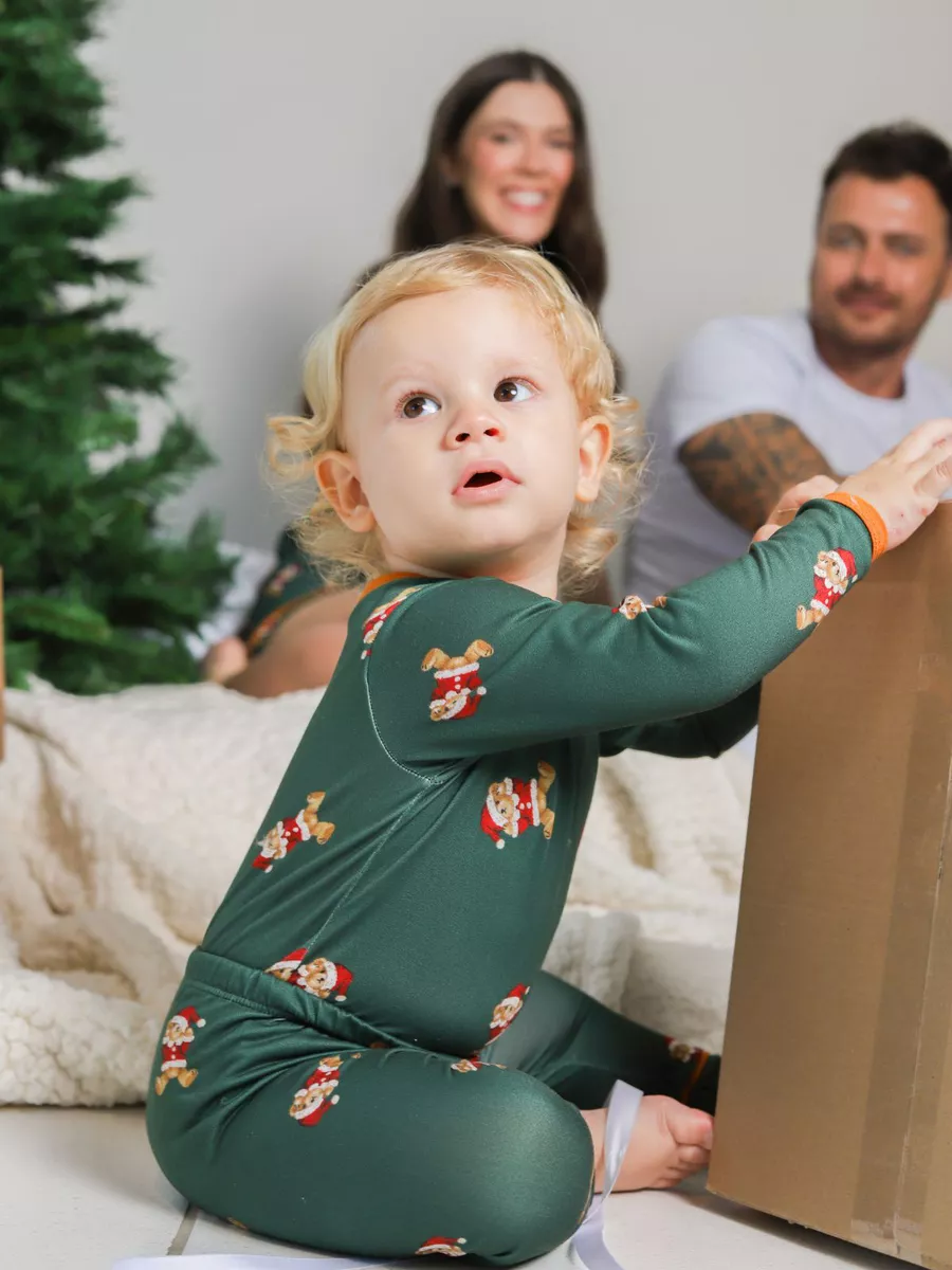 Conjunto Bebê Body e Calça Ursos Natal