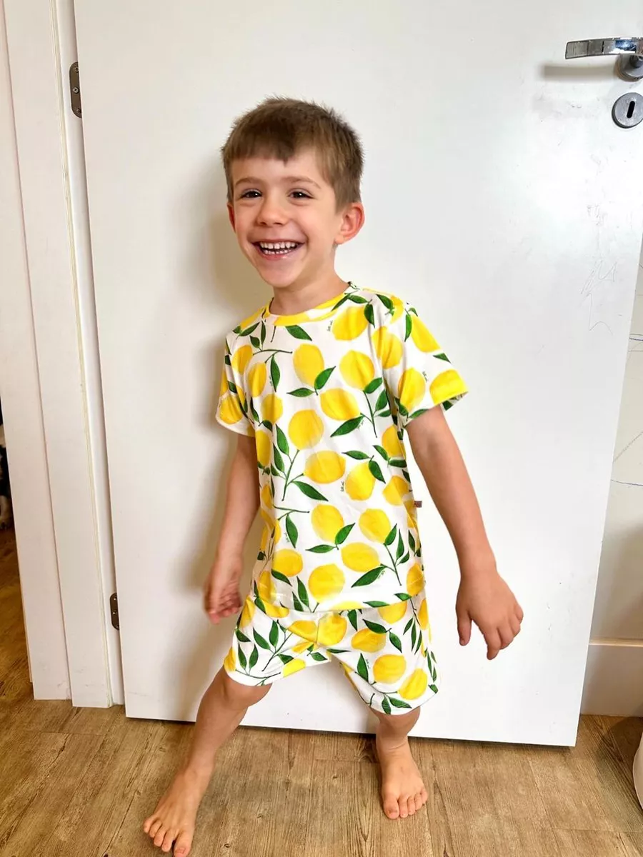 Pijama Infantil Curto Limão