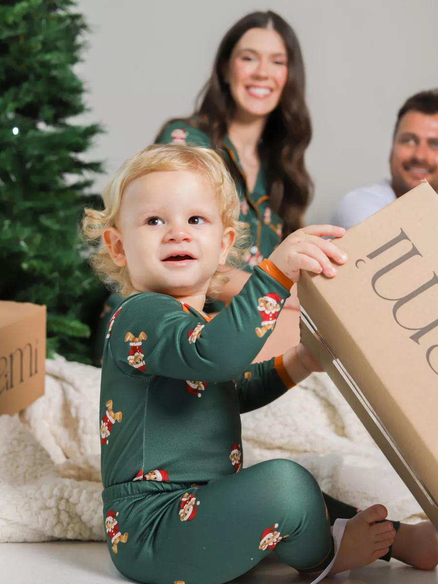 Conjunto Bebê Body e Calça Ursos Natal