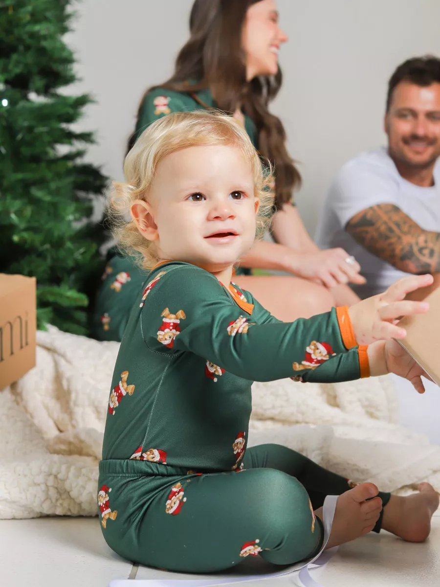 Conjunto Bebê Body e Calça Ursos Natal
