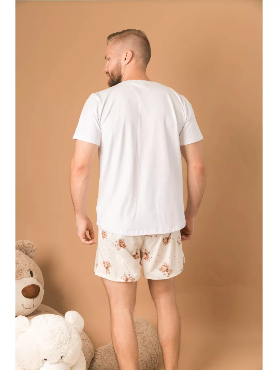 Pijama Masculino Curto Ursos Poás