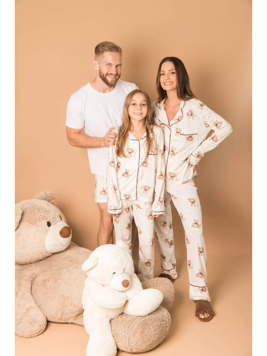 Pijama Masculino Curto Ursos Poás