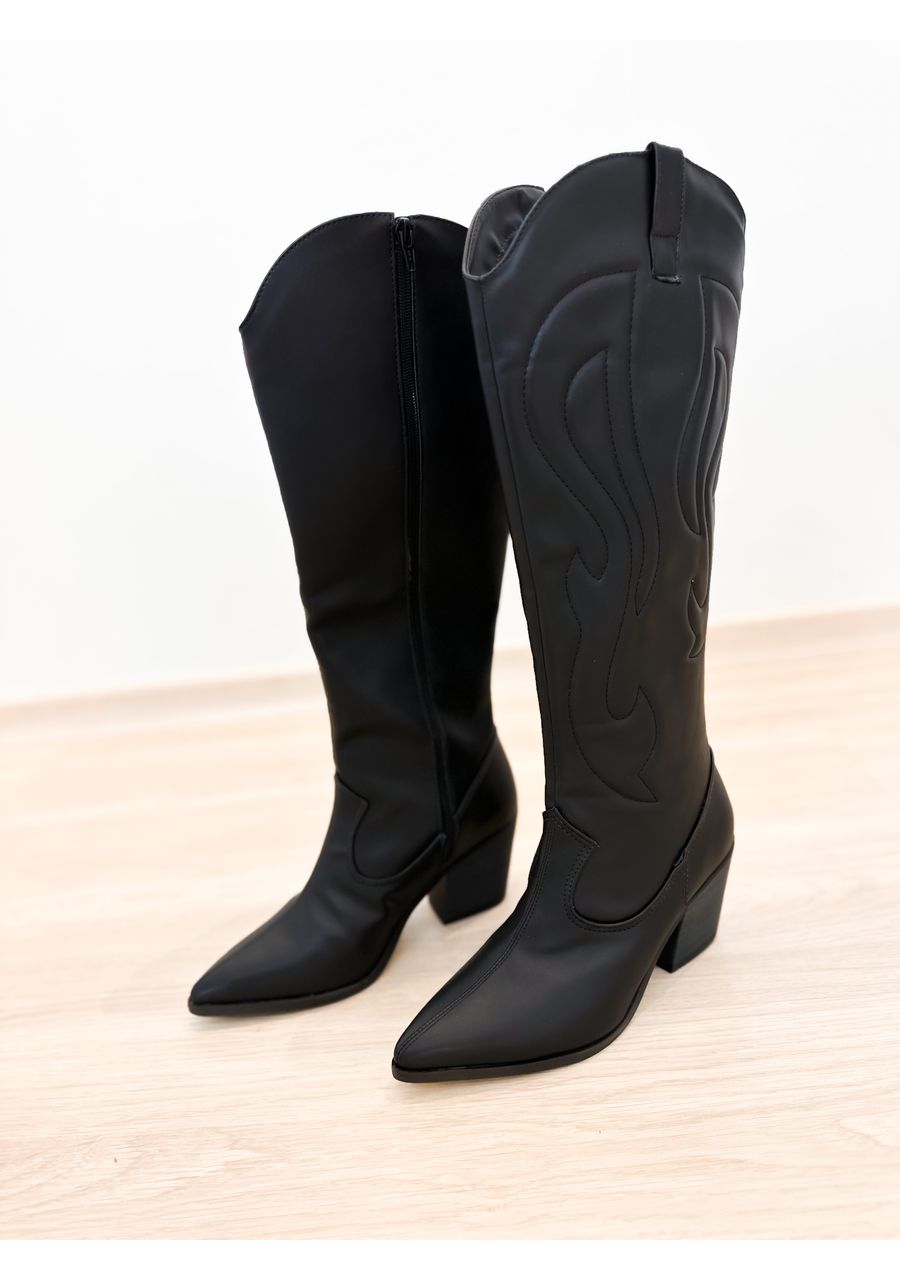 BOTA WESTERN Preta - 0039570033 - CAROLLA FERRARO