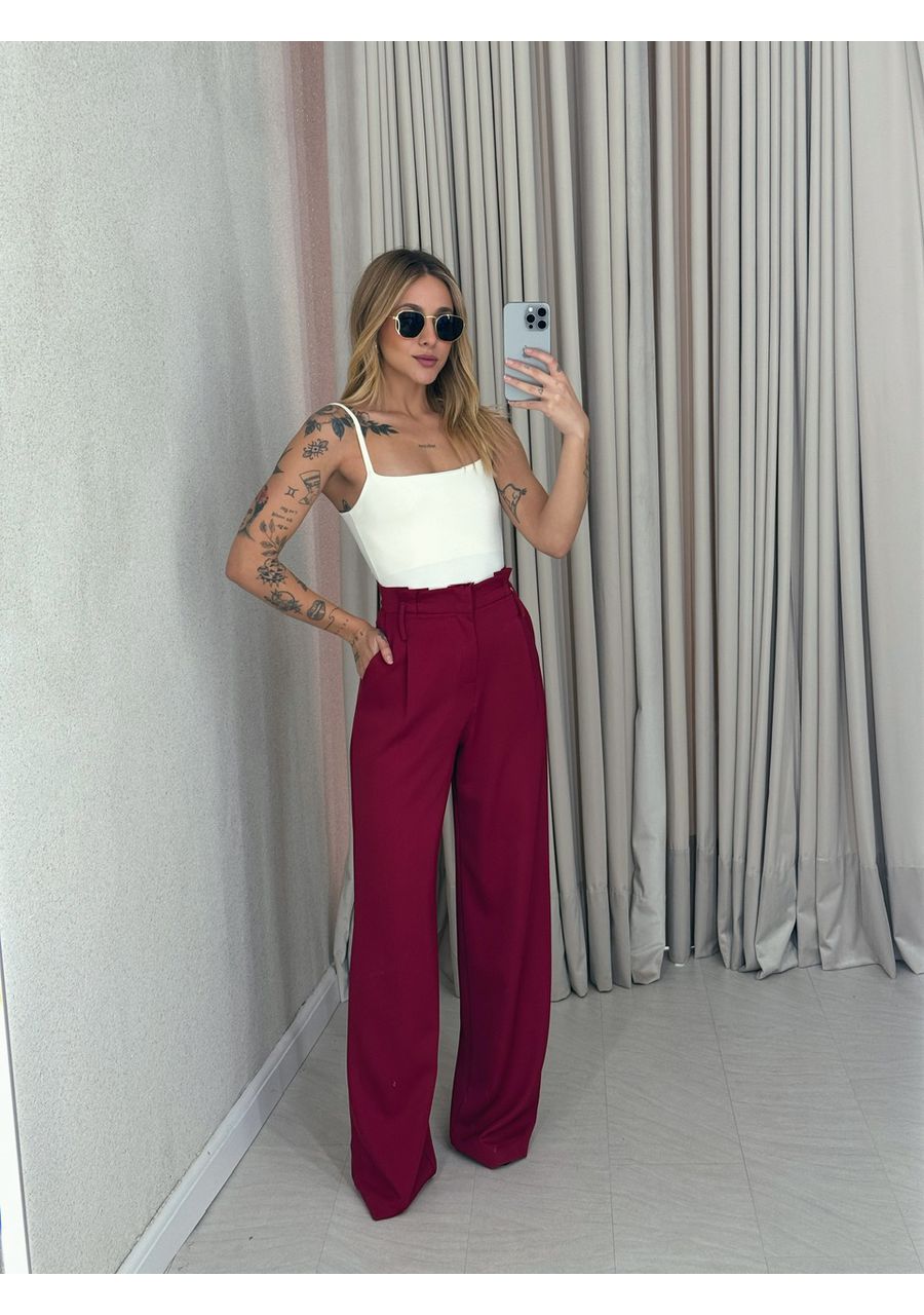 CALÇA PATRÍCIA PANTALONA CHERRY RED - 0054880330 - CAROLLA FERRARO