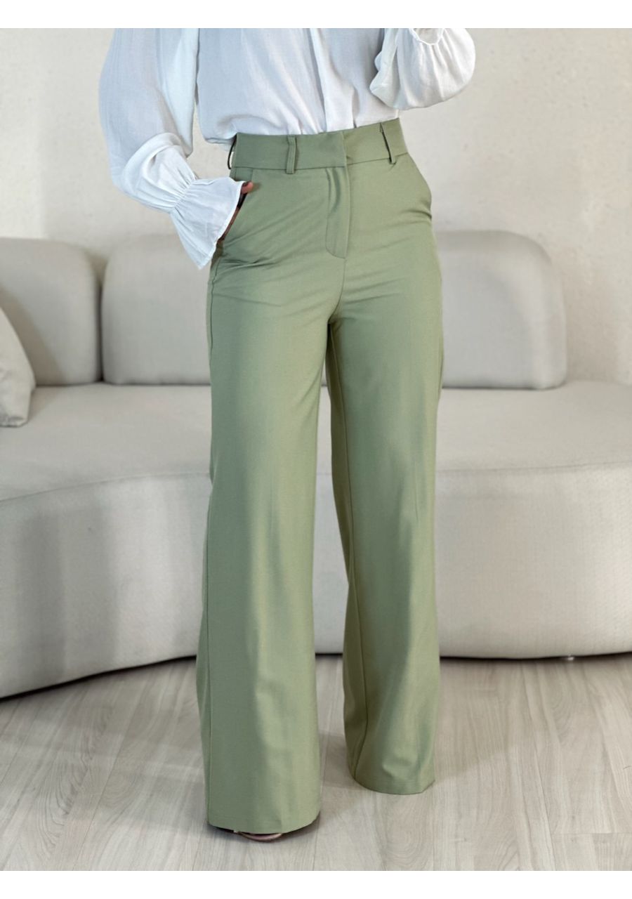 CALÇA TATIANA PANTALONA VERDE CHÁ - 0054960373 - CAROLLA FERRARO