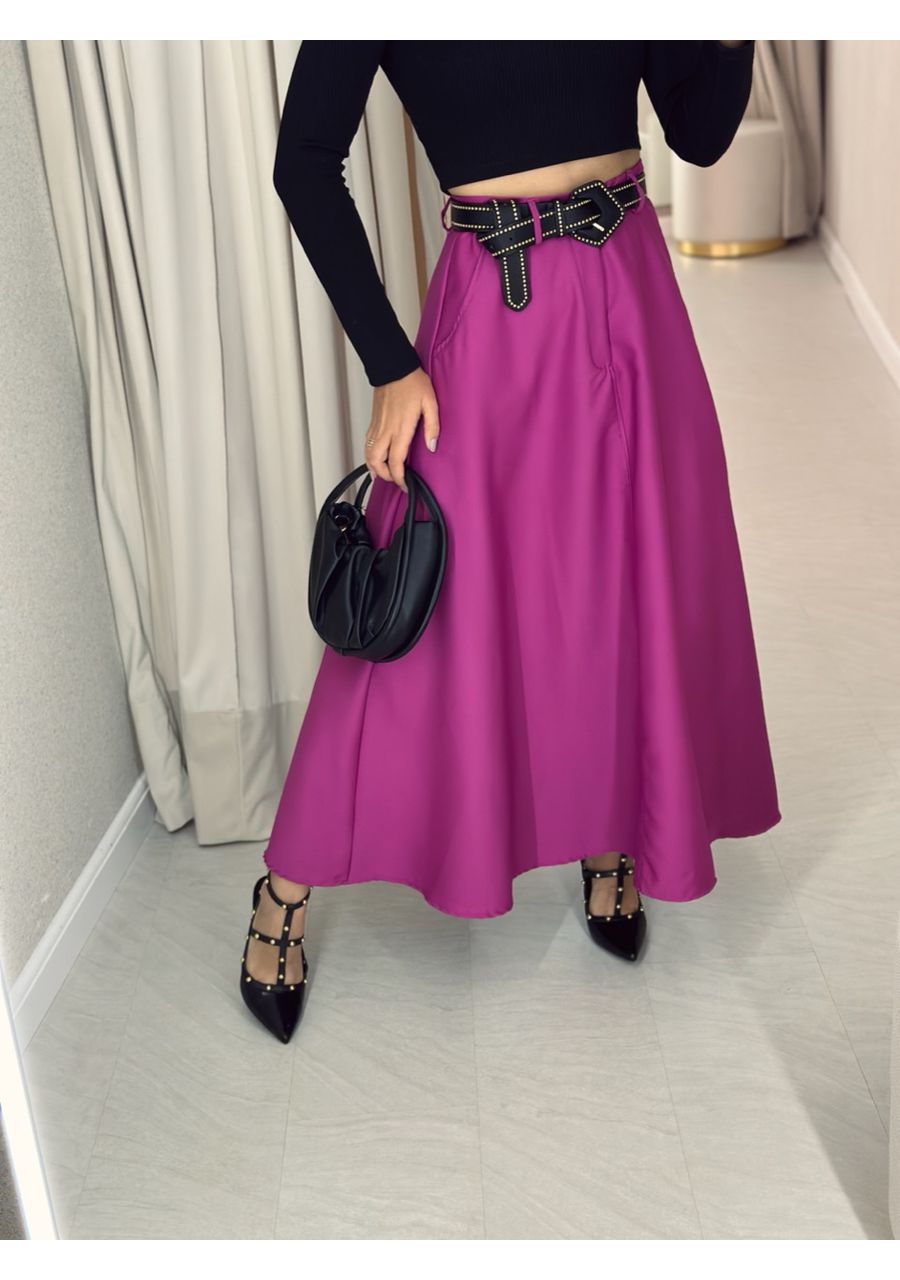 SAIA RAFAELA MIDI FUCSIA - 0049410120 - CAROLLA FERRARO