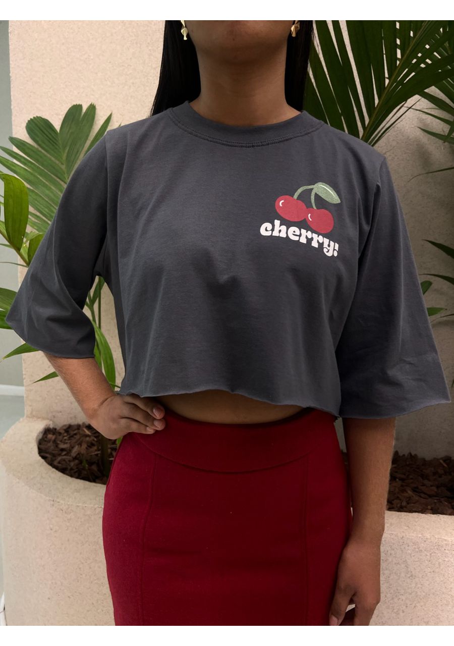 CROPPED CHERRY CINZA - 0051060091 - CAROLLA FERRARO