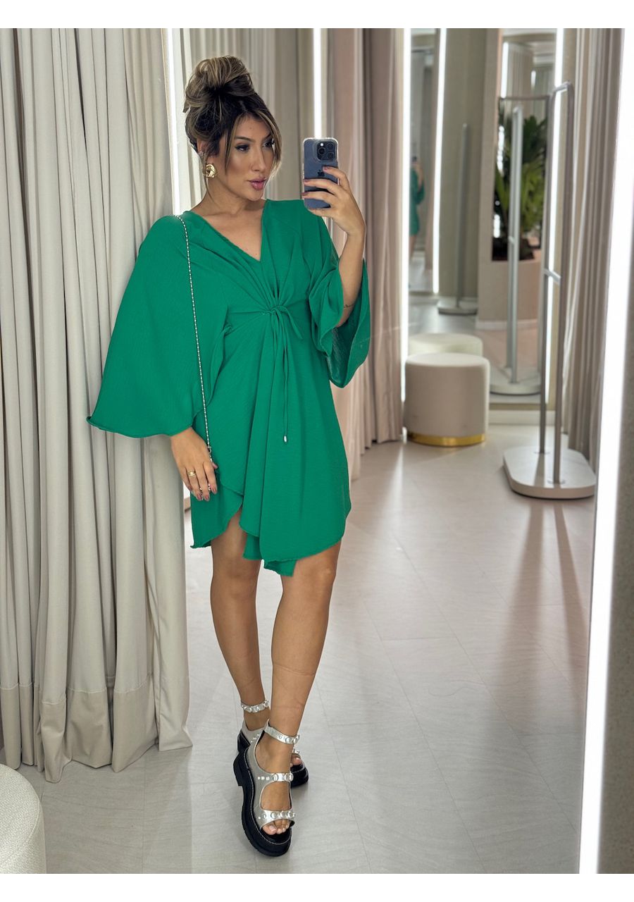 VESTIDO KIMONO LISO VERDE - 0047500014 - CAROLLA FERRARO