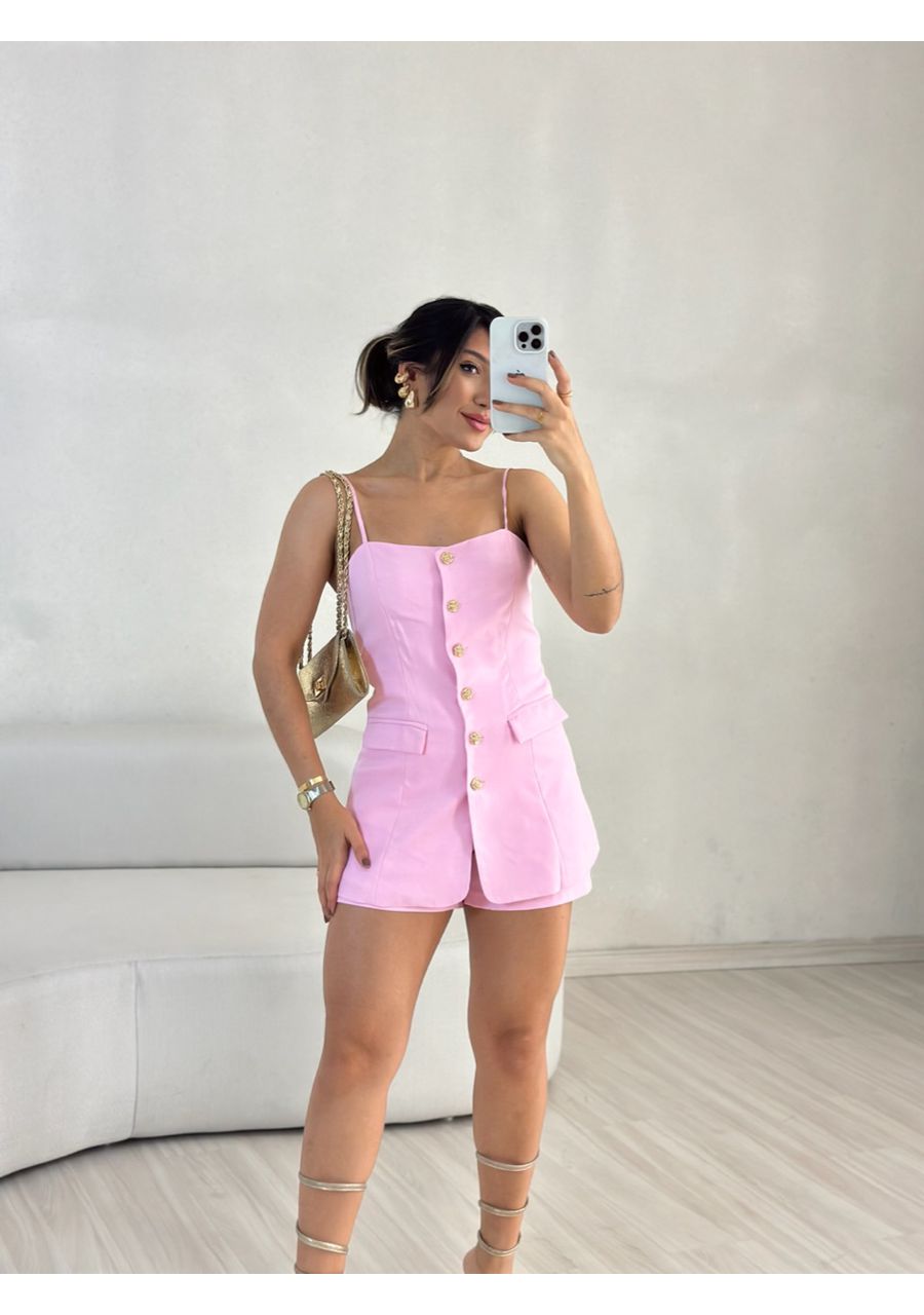 CONJUNTO CARMEN SHORT BABY PINK - 0055300366 - CAROLLA FERRARO