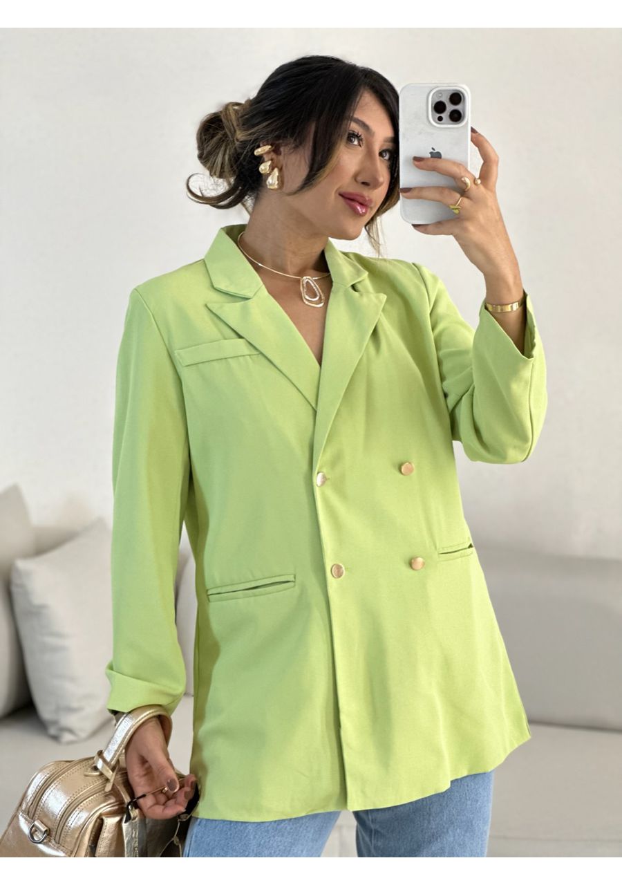 BLAZER MARIA CLARA FAIXA VERDE - 0055480014 - CAROLLA FERRARO