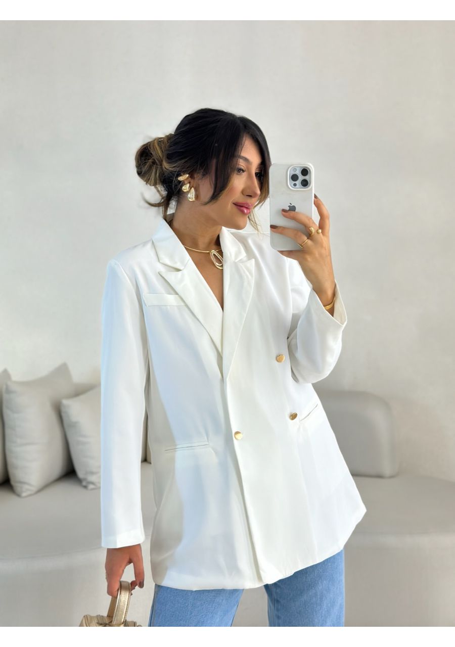 BLAZER MARIA CLARA FAIXA OFF - 0055480048 - CAROLLA FERRARO