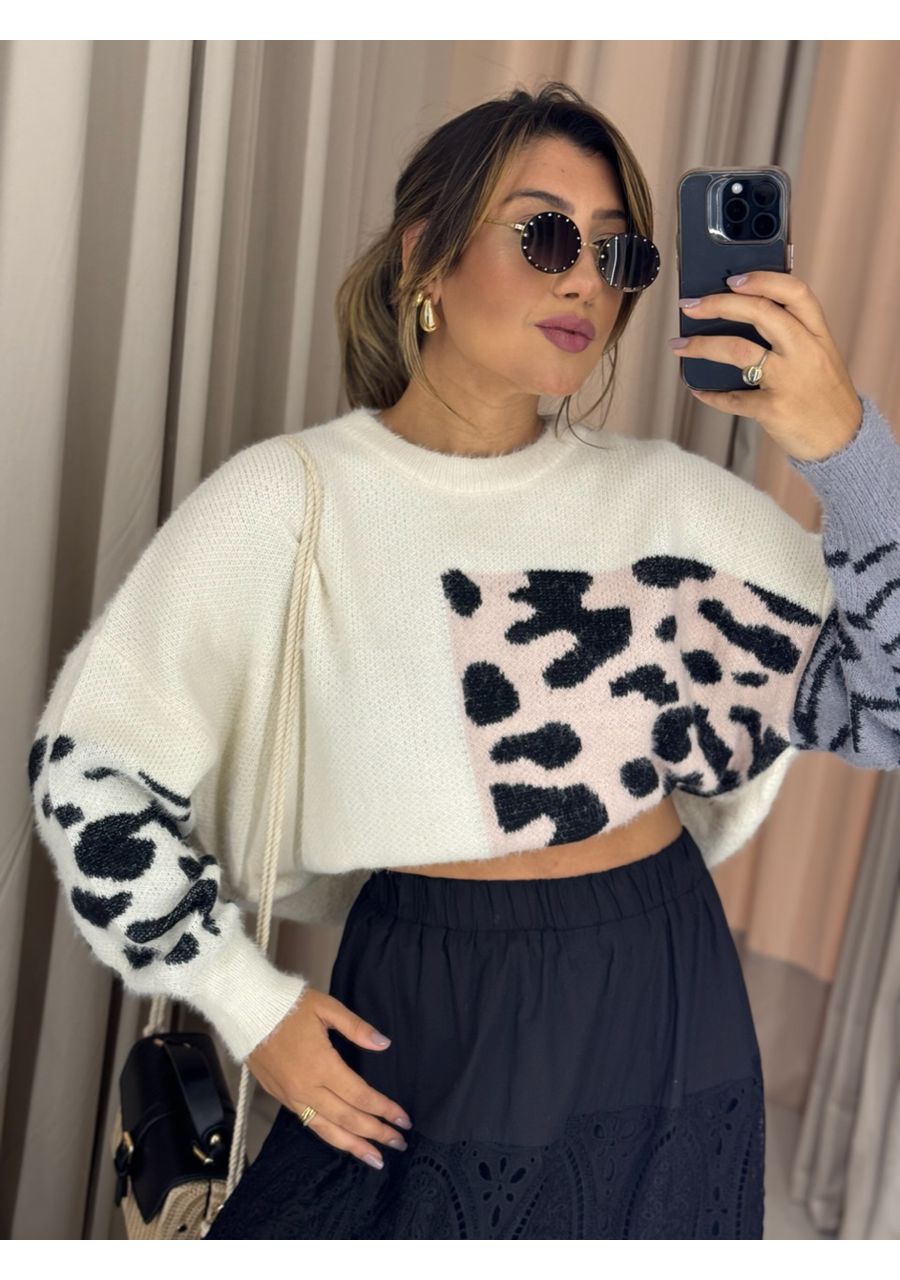 TRICOT ANIMAL PRINT OFF - 0049850048 - CAROLLA FERRARO