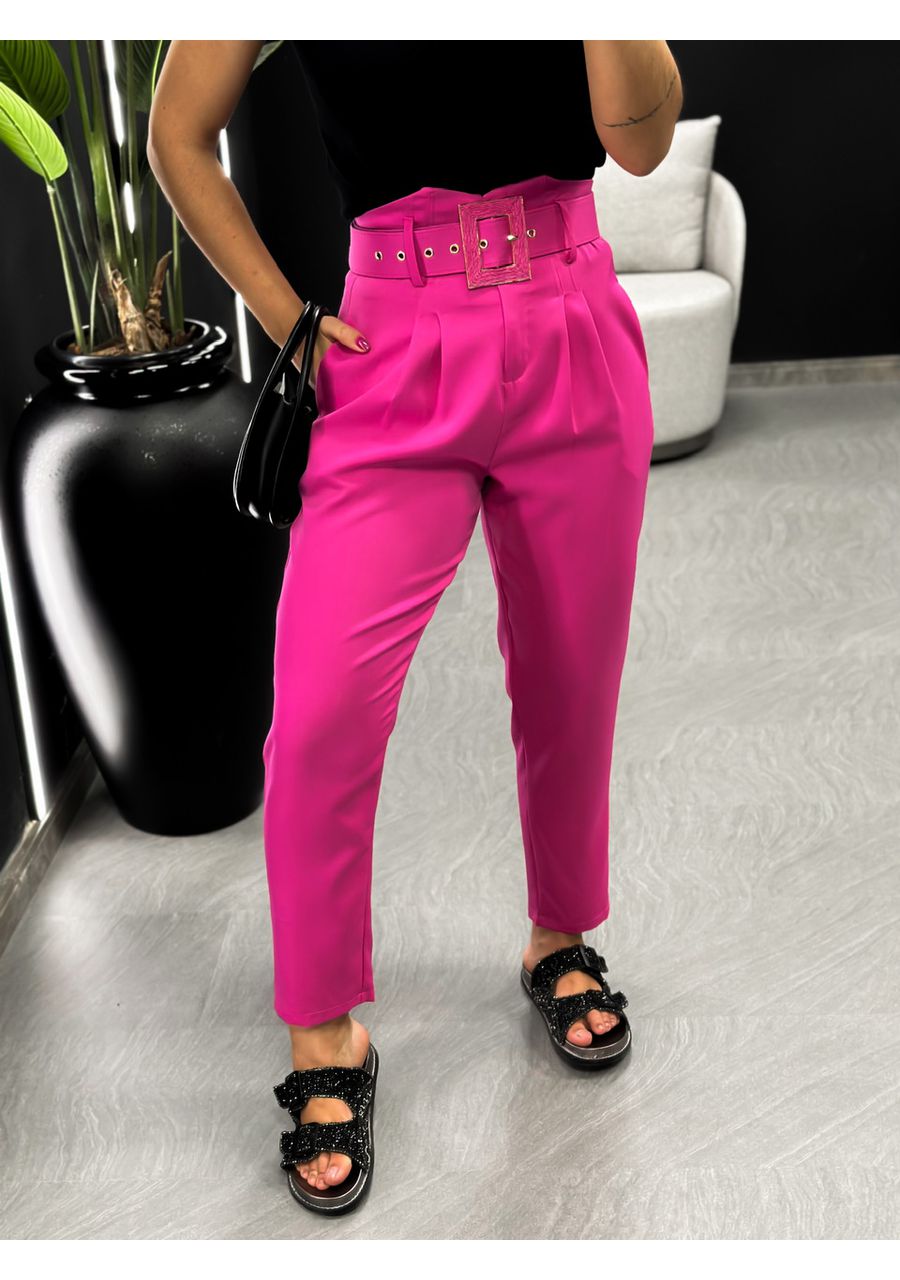 CALÇA MARIA COM CINTO PINK - 0044550037 - CAROLLA FERRARO