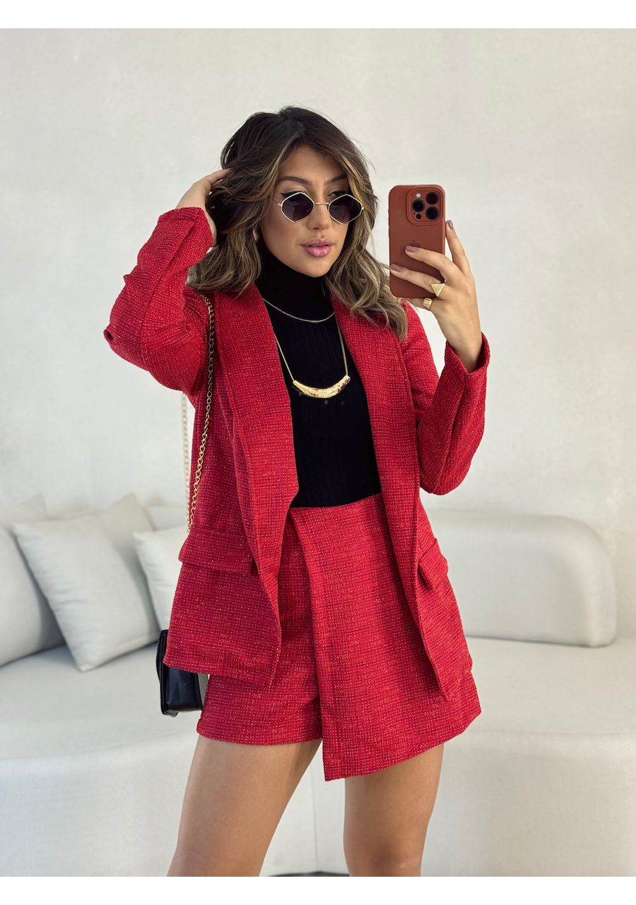 CONJUNTO MAISA BLAZER VERMELHO - 0052530006 - CAROLLA FERRARO