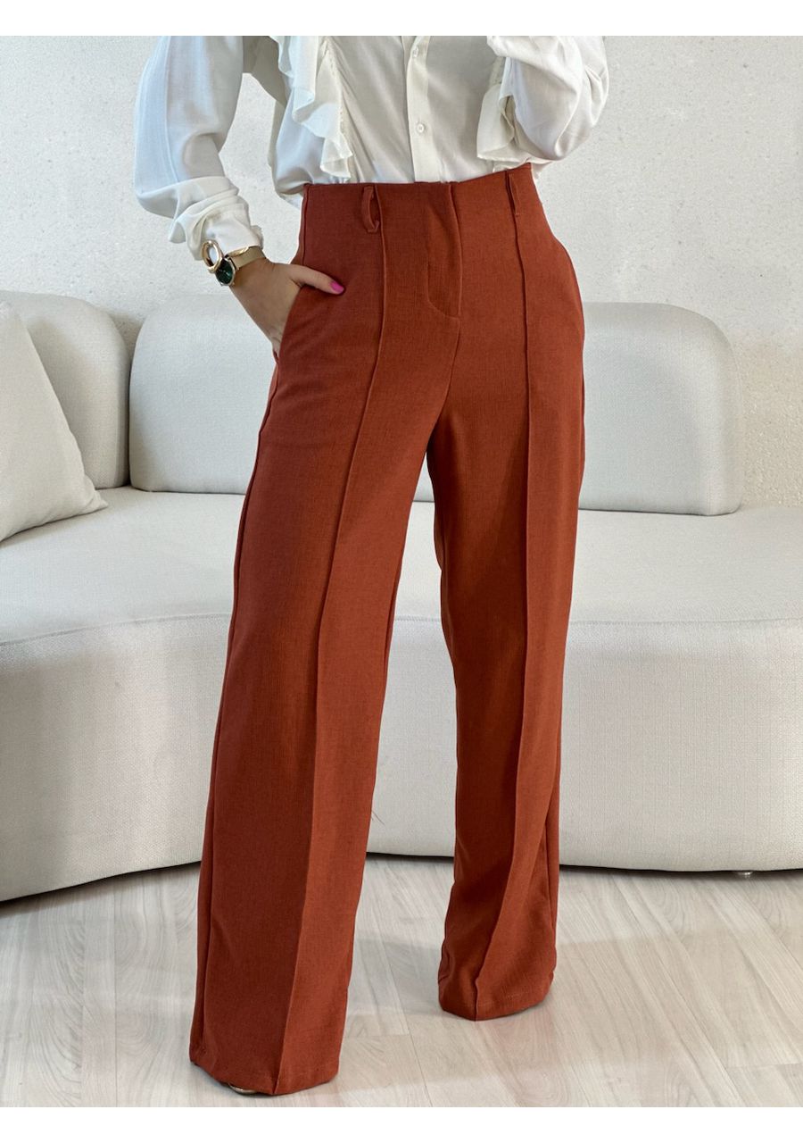 CALÇA ADRIANA PANTALONA TERRACOTA - 0054690331 - CAROLLA FERRARO