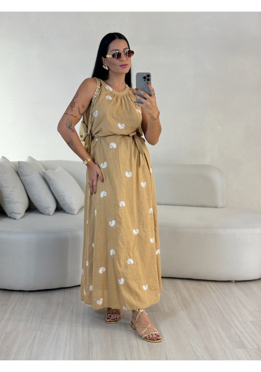 VESTIDO SOL LONGO NUDE - 0055770049 - CAROLLA FERRARO