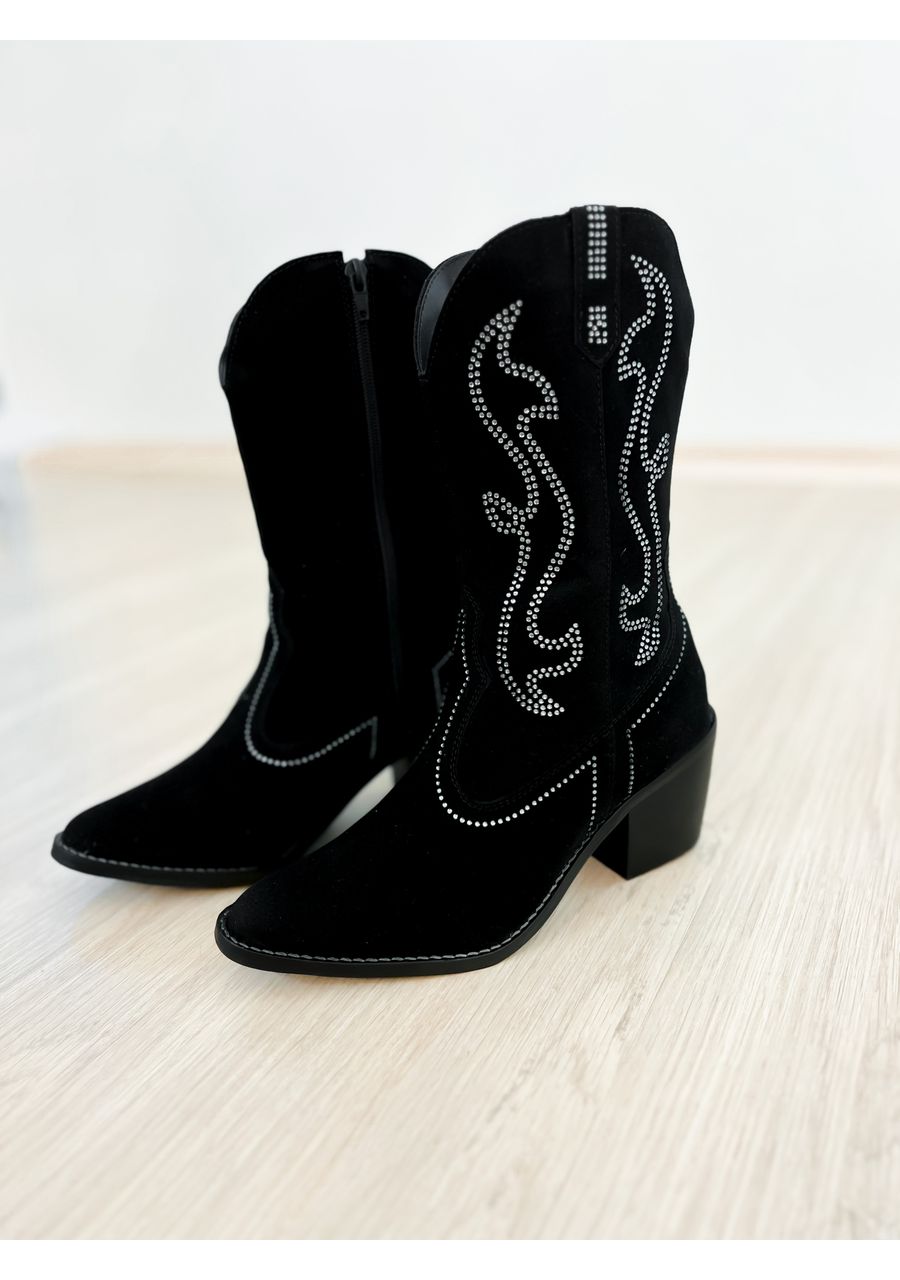 BOTA STRASS preto - 0037790032 - CAROLLA FERRARO