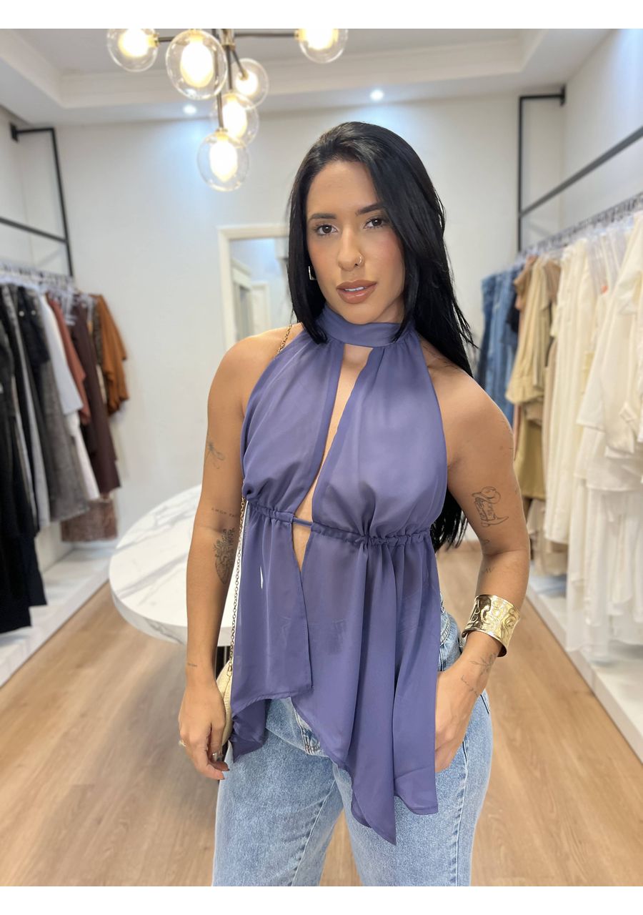 Bata Penélope Azul - 2024482 - Look de Luxo - Moda Feminina