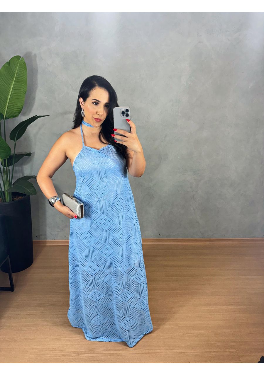 Vestido Hadassa Azul - 2024346 - Look de Luxo - Moda Feminina