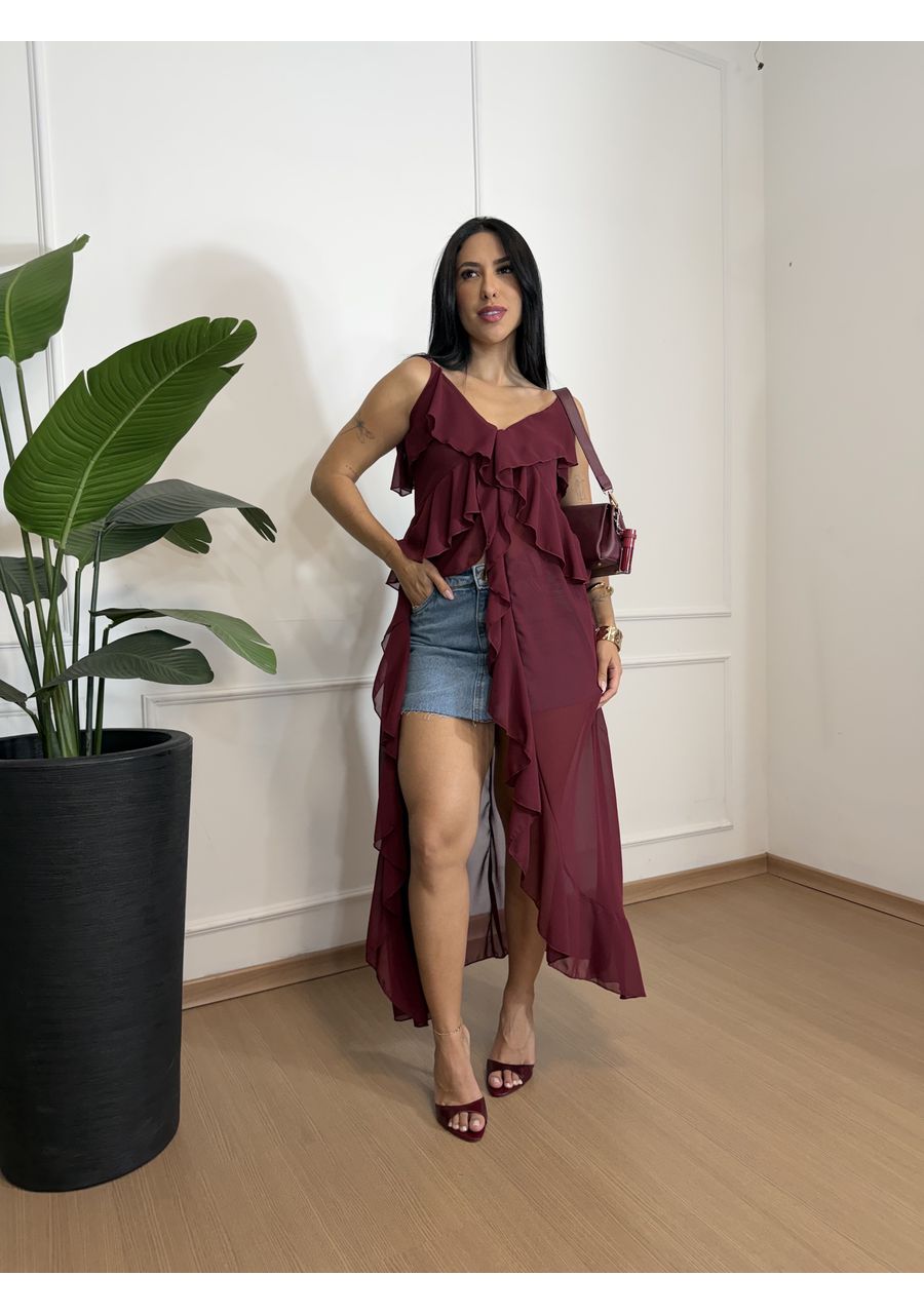 Túnica Romana Marsala - 2024500 - Look de Luxo - Moda Feminina