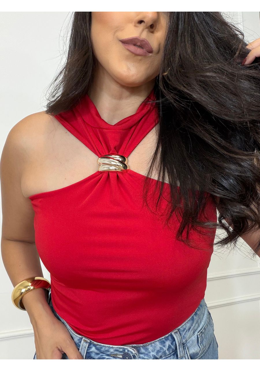 Blusa Iris Vermelha - 2024647 - Look de Luxo - Moda Feminina