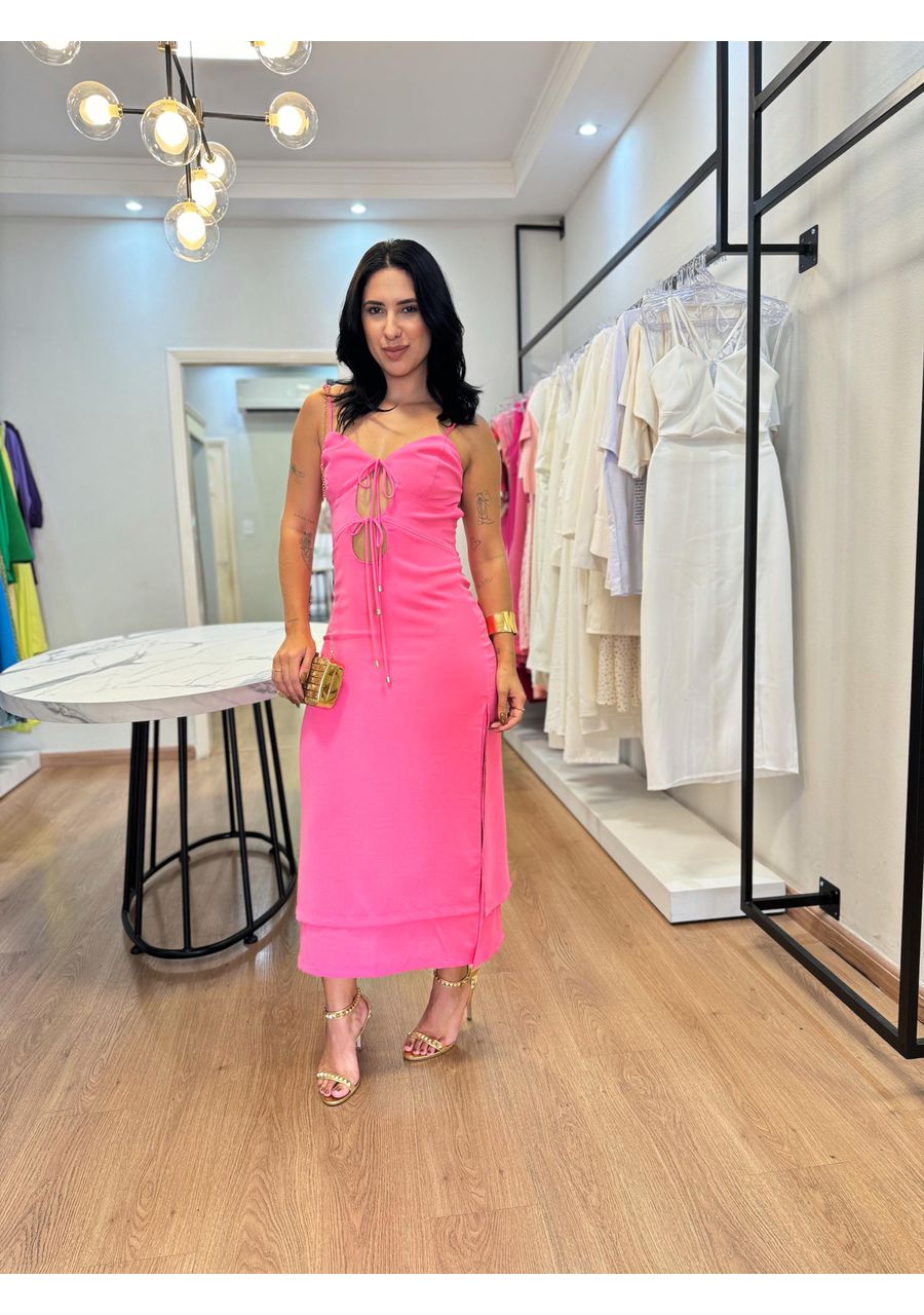 Vestido Mirella Rosa - 2024269 - Look de Luxo - Moda Feminina
