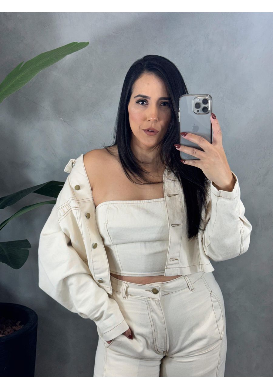 Jaqueta Jeans Natural - 2024567 - Look de Luxo - Moda Feminina